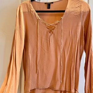 Lace Up Blouse